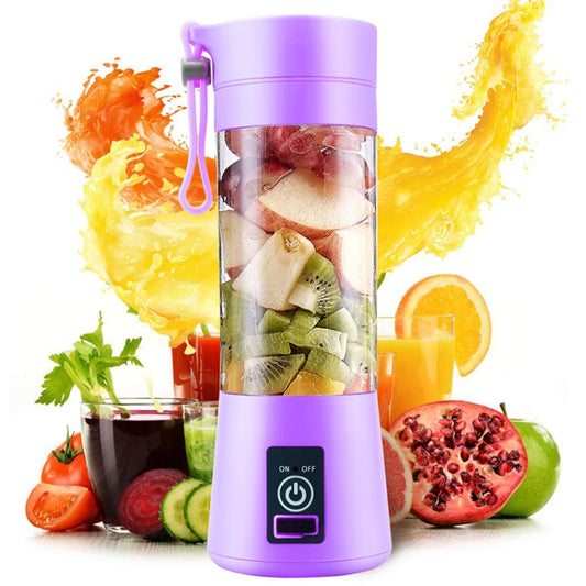 380ml USB Rechargeable Juicer Cup – 6 Blades Portable Fruit & Vegetable Smoothie Maker