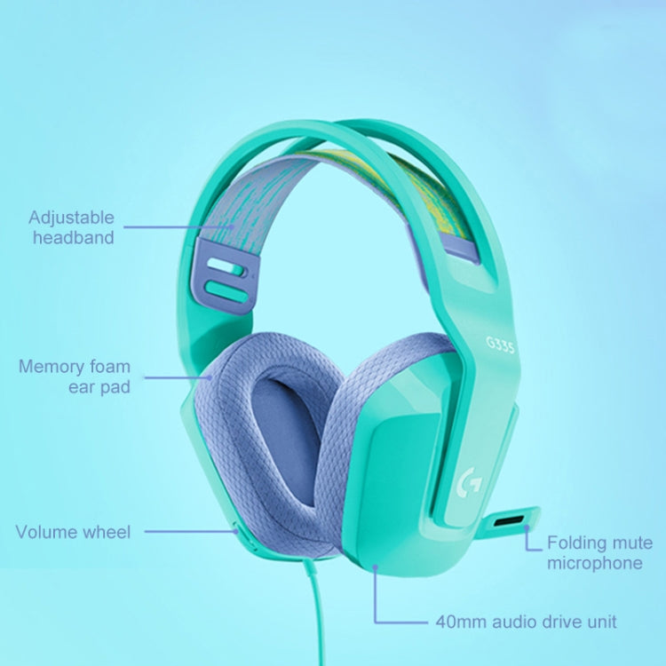 سماعة الألعاب السلكية القابلة للطي Logitech G335 مع ميكروفون