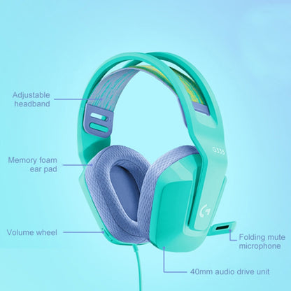 سماعة الألعاب السلكية القابلة للطي Logitech G335 مع ميكروفون