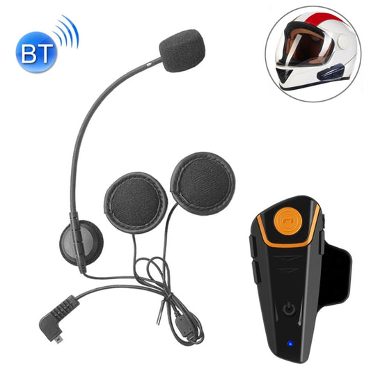 سماعات رأس إنترفون BT-S2 أحادية 2.4 جيجاهرتز بتقنية بلوتوث V3.0 لخوذة الدراجات النارية، الرد التلقائي، دعم FM، مسافة اتصال داخلي تصل إلى 1000 متر، BT-S2 أحادية