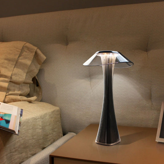 Small Waist USB Charging Students Learn Eye Protection LED Table Lamp(Grey)