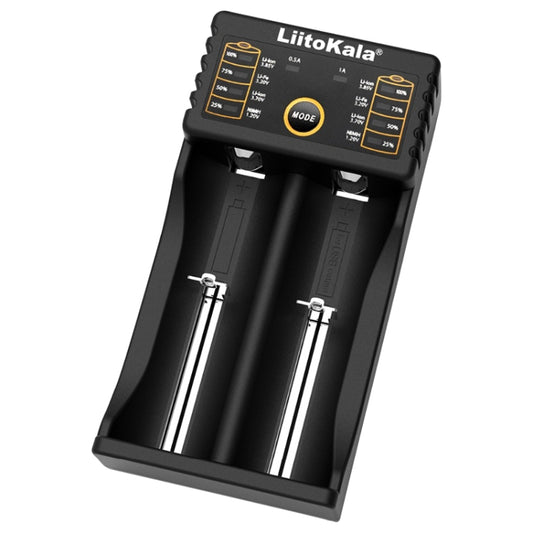 شاحن بطارية ذكي بمنفذ USB من LiitoKala lii-202 لبطاريات Li-ion IMR 18650، 18490، 18350، 17670، 17500، 16340(RCR123)، 14500، 10440
