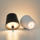 LED Rechargeable Ambient Table Lamp Tri-color Dimmable Wireless Wine Bottle Lamp Bar Light, Size: Aluminum