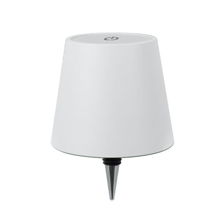 LED Rechargeable Ambient Table Lamp Tri-color Dimmable Wireless Wine Bottle Lamp Bar Light, Size: Aluminum
