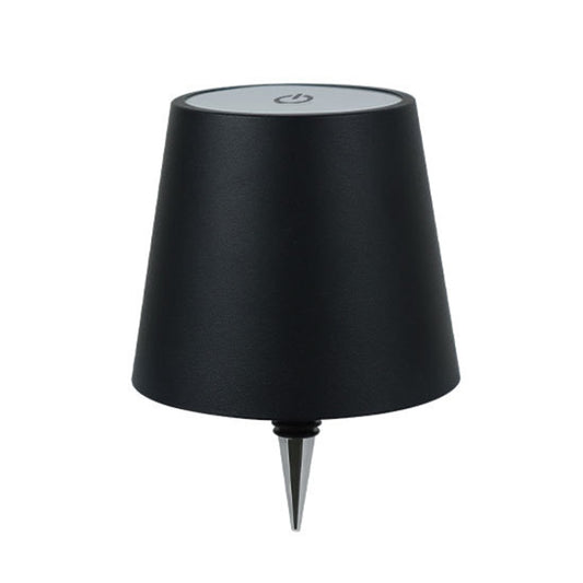 LED Rechargeable Ambient Table Lamp Tri-color Dimmable Wireless Wine Bottle Lamp Bar Light, Size: Aluminum