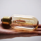 E27 40W Retro Edison Light Bulb Filament Vintage Ampoule Incandescent Bulb, AC 220V(A19 Spirai)