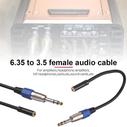 3094MF-03 6.35mm Male to 3.5mm Female Audio Cable, Length: 0.3m, 3094MF-03 6.35mm Male to 3.5mm Female