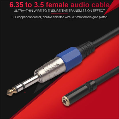 3094MF-03 6.35mm Male to 3.5mm Female Audio Cable, Length: 0.3m, 3094MF-03 6.35mm Male to 3.5mm Female