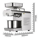 Household Small Automatic Stainless Steel Hot And Cold Oil Press Machine(EU Plug)