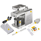 Household Small Automatic Stainless Steel Hot And Cold Oil Press Machine(EU Plug)