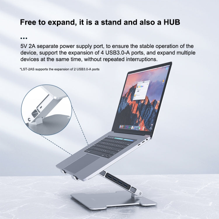 ORICO LST-4A Multi-function Aluminum Alloy Laptop Notebook Heightening Folding Stand Holder, LST-4A