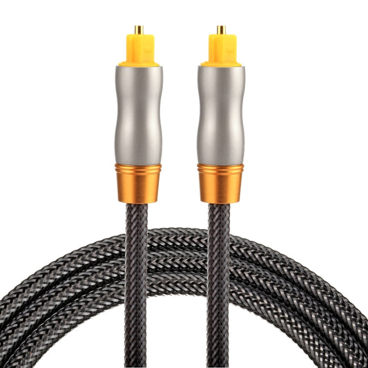 كابل صوت رقمي بصري Toslink ذكر إلى ذكر، بطول 1 متر، بقطر 6.0 مم، برأس معدني مطلي بالذهب، بخط منسوج، الطول: 1 متر