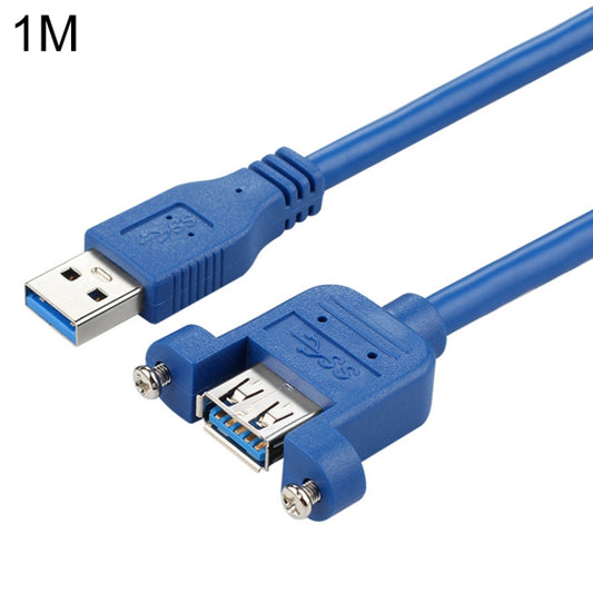 كابل تمديد USB 3.0 ذكر إلى أنثى مع صمولة لولبية، طول الكابل: 1 متر، 1 متر