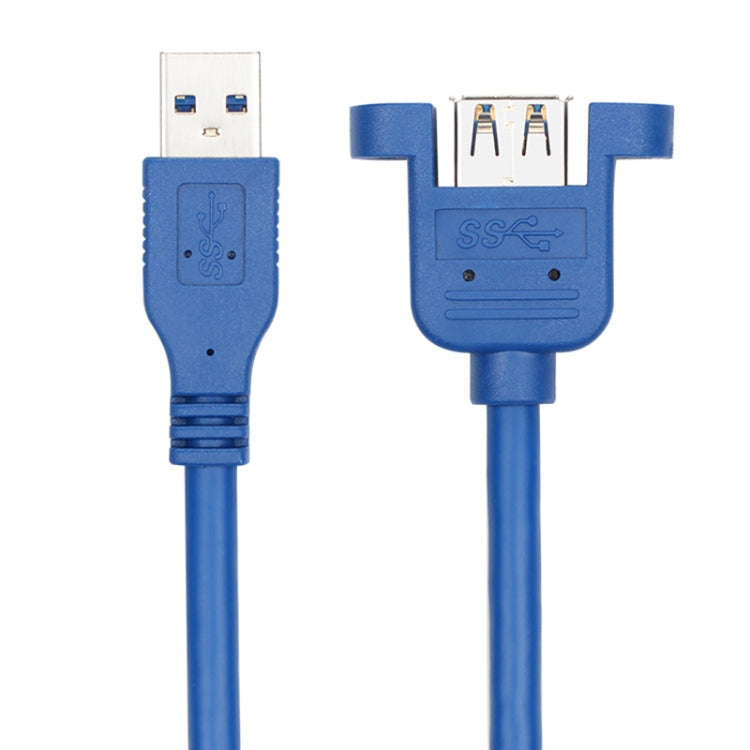 USB 3.0 Male to Female Extension Cable with Screw Nut, Cable Length: 1m, 1m
