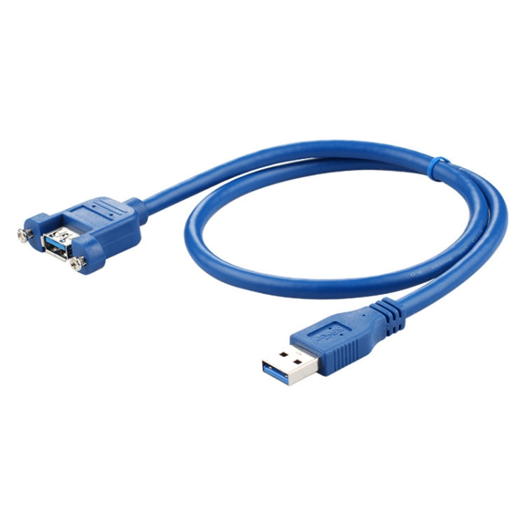 USB 3.0 Male to Female Extension Cable with Screw Nut, Cable Length: 1m, 1m