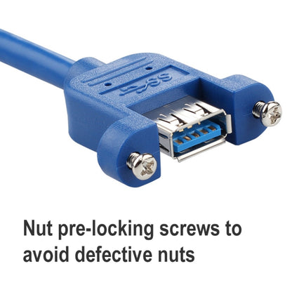 USB 3.0 Male to Female Extension Cable with Screw Nut, Cable Length: 1m, 1m