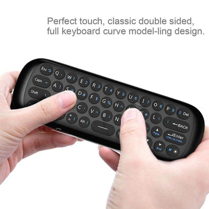 W1 Wireless QWERTY 57-Keys Keyboard 2.4G Air Mouse Remote Controller with LED Indicator for Android TV Box, Mini PC, Smart TV, Projector, HTPC, All-in-one PC / TV, W1