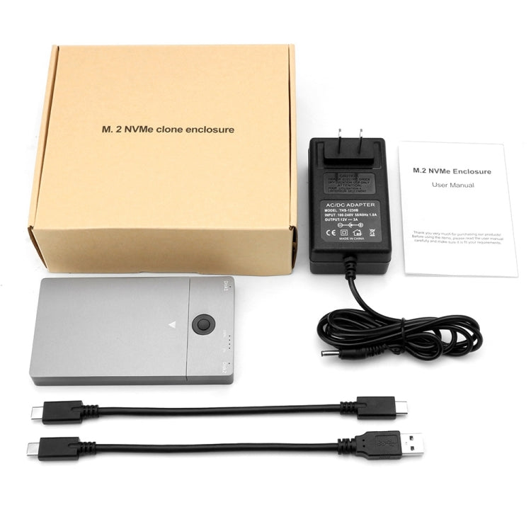 Rocketek ME921 USB3.1 Gen2 Dual M.2 Solid State Drive Box NVMe Docking Station, UK Plug, UK Plug