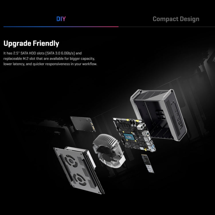 CHUWI CoreBox i5 Mini PC, 16GB+512GB Win11 System Intel Core i5-1235U Deca Core up to 4.4GHz, Support WiFi, Bluetooth, HDMI, SATA HDD, RJ45, i5-12450H 16GB+512GB