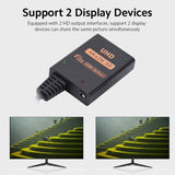1 into 2 out HDMI 4K HD Video Splitter, with Cable, 1 into 2 out