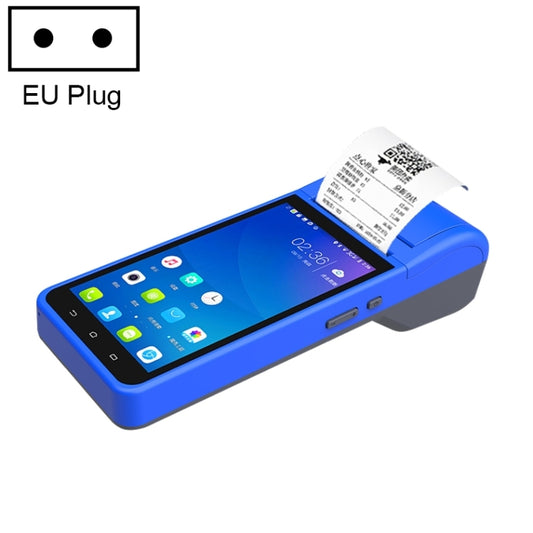 جهاز POS-6000 إصدار 4G، 1 جيجابايت + 8 جيجابايت، 58 مم، جهاز POS محمول باليد، 5.5 بوصة، ماسح ضوئي لرمز الاستجابة السريعة، يعمل بنظام Android، قابس الاتحاد الأوروبي، 1 جيجابايت + 8 جيجابايت
