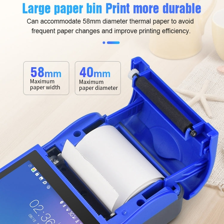 جهاز POS-6000 إصدار 4G، 1 جيجابايت + 8 جيجابايت، 58 مم، جهاز POS محمول باليد، 5.5 بوصة، ماسح ضوئي لرمز الاستجابة السريعة، يعمل بنظام Android، قابس الاتحاد الأوروبي، 1 جيجابايت + 8 جيجابايت