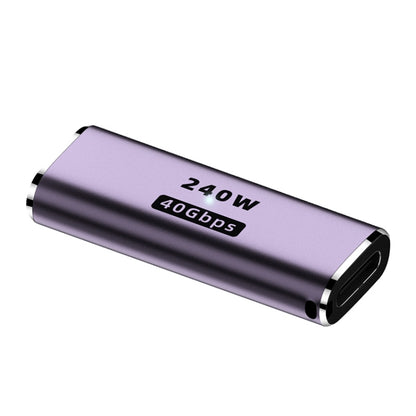 محول مستقيم من USB-C/Type-C أنثى إلى USB-C/Type-C أنثى بقوة 240 وات بسرعة 40 جيجابت في الثانية مع ضوء، محول مستقيم أنثى