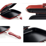 Household Pan Double Side Grill Fry Pan Cookware Double Face Pan(28cm)