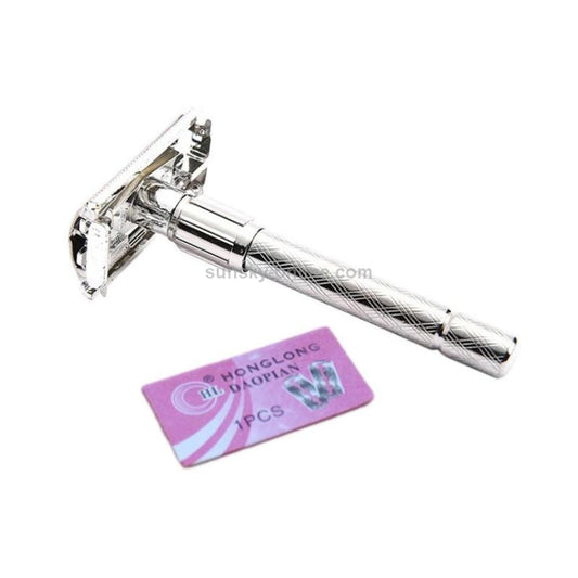 2PCS Adjustable Classic Stainless Steel Safety Razor – Men’s Double Edge Blade Shaving Razor for Smooth & Precise Shave