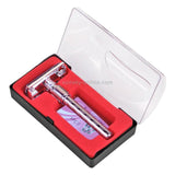 2PCS Adjustable Classic Stainless Steel Safety Razor – Men’s Double Edge Blade Shaving Razor for Smooth & Precise Shave