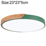 Wood Macaron LED Round Ceiling Lamp, 3-Colors Light