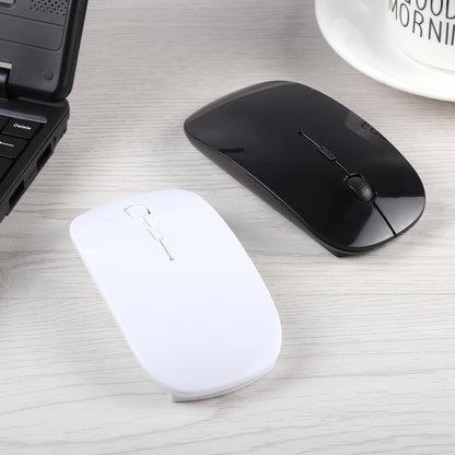 ماوس ليزر ضوئي لاسلكي فائق النحافة بتردد 2.4 جيجاهرتز مع مستقبل USB صغير، توصيل وتشغيل