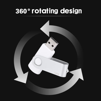 فلاشة تويستر USB 2.0 سعة 128 جيجابايت، لون أبيض