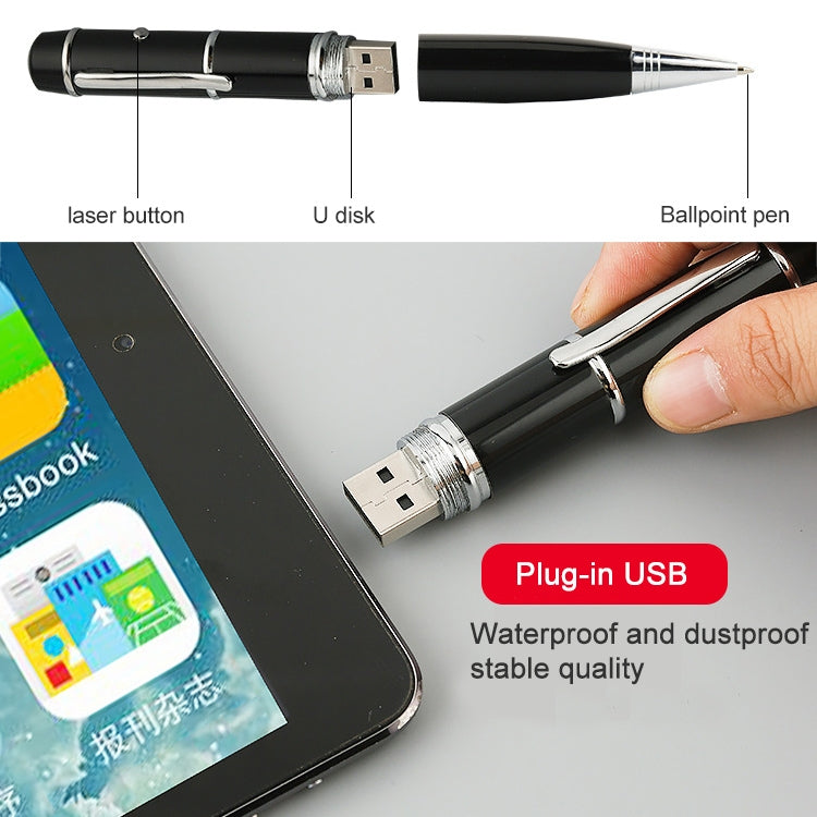 فلاشة USB 3 في 1 على شكل قلم ليزر، فضي (8 جيجابايت)، 8 جيجابايت (فضي)