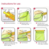 3 x Revolutionary Big Size Plastic Slide & Store Bag Sealer Keeping Fresh Bag Sealing Bar Rod Stick Strip