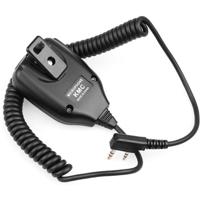 Clip-on Speaker Microphone for Walkie Talkies, 3.5mm + 2.5mm Earphone + Mic Plug
