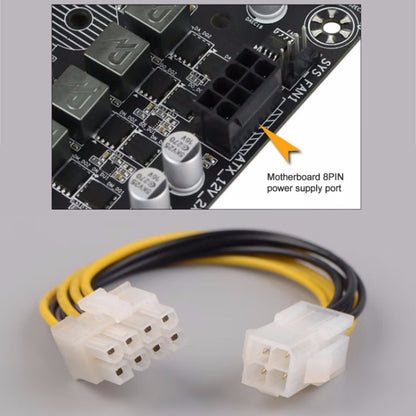 8 Pin Male to 4 Pin Female Power Cable, Length: 18.5cm, 8 Pin Male to 4 Pin Female