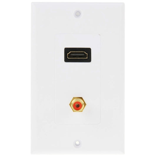 لوحة حائط بمقبس HDMI أنثى + RCA أنثى