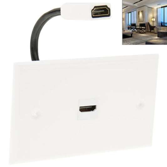 لوحة حائط كابل HDMI أنثى إلى HDMI أنثى، طول الكابل: 18.5 سم