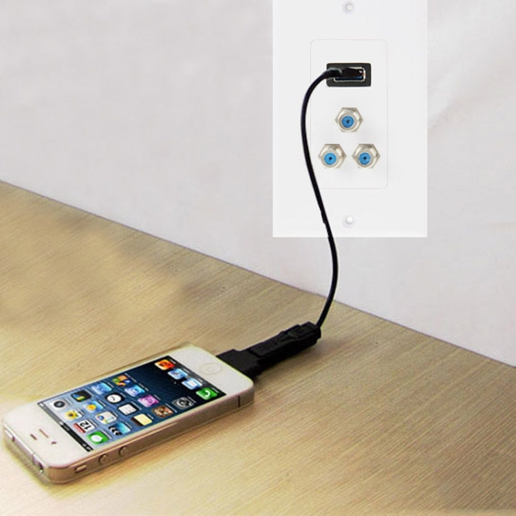 لوحة حائط بمقبس USB 3.0 أنثى + 3 مقابس F أنثى