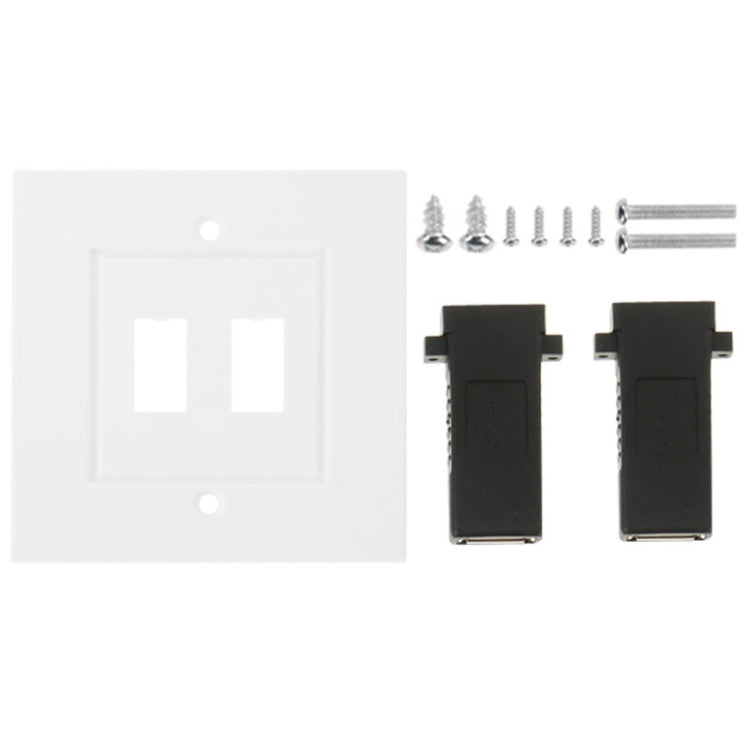 Dual USB 3.0 Female Plugs Home Wall Charger Plate Wall Plate Panel, 2 Ports USB 3.0