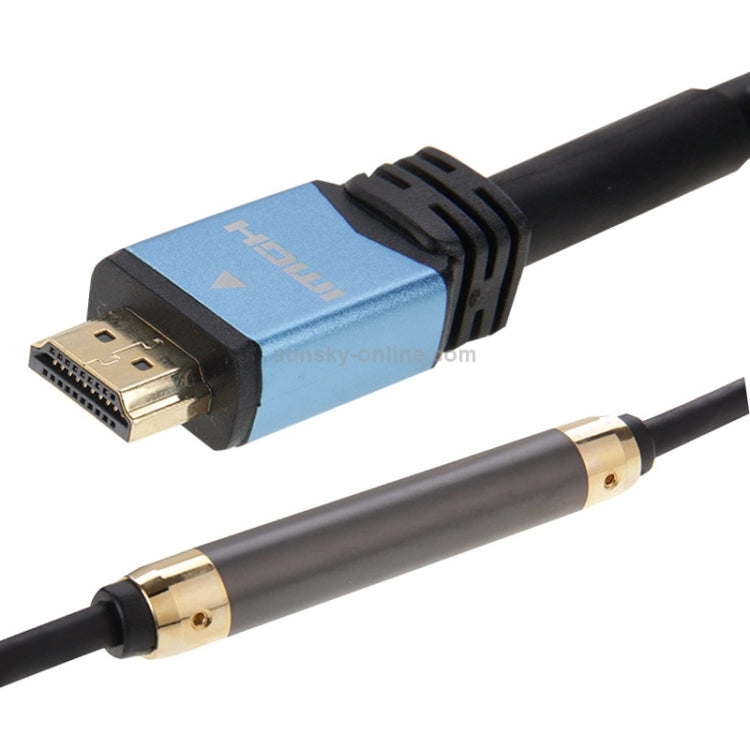 كابل HDMI 4K إصدار 2.0 OD8.0 بطول 20 مترًا مع موصل ومحول مع معزز إشارة، مع معزز إشارة، الطول: 20 مترًا