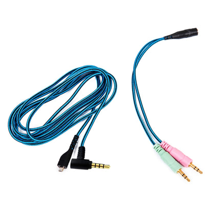 ZS0158 Elbow Plug + Adapter Cable Gaming Headset Audio Cable for SteelSeries Arctis 3 / 5 / 7, Elbow Plug + Adapter Cable