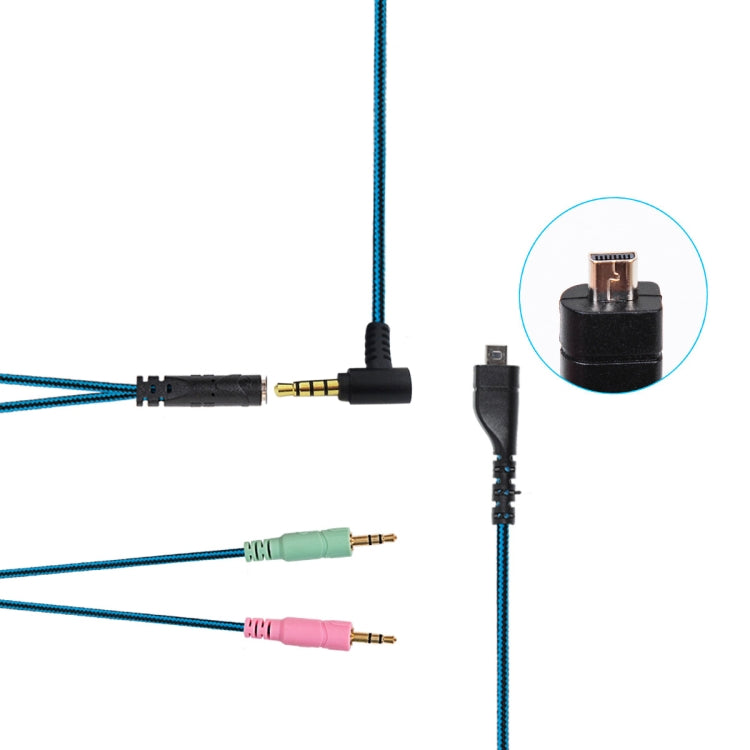 ZS0158 Elbow Plug + Adapter Cable Gaming Headset Audio Cable for SteelSeries Arctis 3 / 5 / 7, Elbow Plug + Adapter Cable