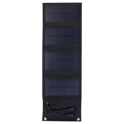7W Monocrystalline Silicon Foldable Solar Panel Outdoor Charger with 5V Dual USB Ports, 7W