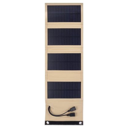 7W Monocrystalline Silicon Foldable Solar Panel Outdoor Charger with 5V Dual USB Ports, 7W