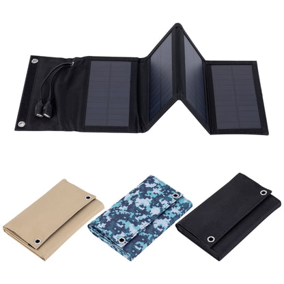 7W Monocrystalline Silicon Foldable Solar Panel Outdoor Charger with 5V Dual USB Ports, 7W