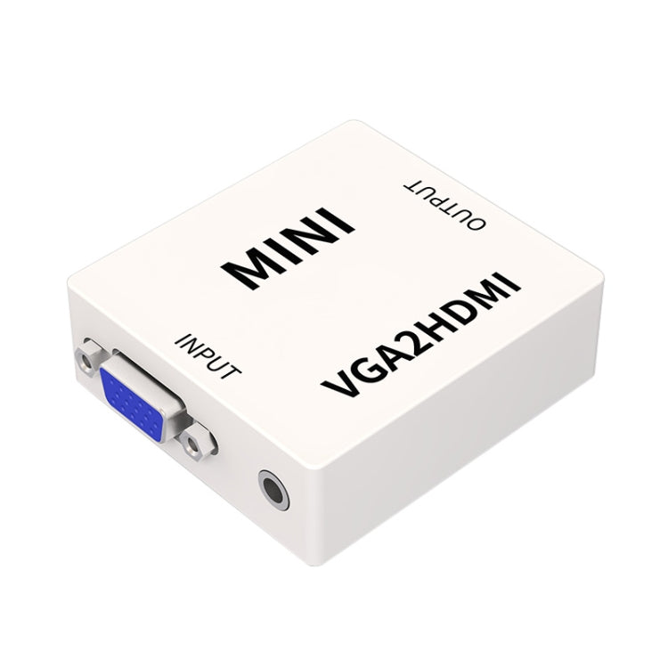 JSM Mini Size HD 1080P VGA to HDMI Scaler Box Audio Video Digital Converter Adapter, VGA to HDMI