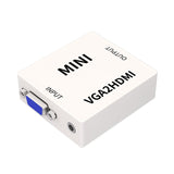 JSM Mini Size HD 1080P VGA to HDMI Scaler Box Audio Video Digital Converter Adapter, VGA to HDMI