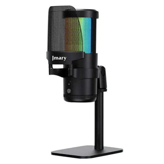 JMARY MC-PW13 360 Degree Rotating RGB Light Desktop Microphone, MC-PW13